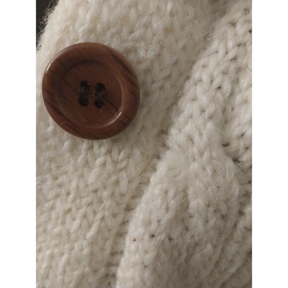 Vintage Cream Cable Knit Cardigan Sweater Wayne Taylor Womans XL Made in Taiwan - Picture 10 of 10